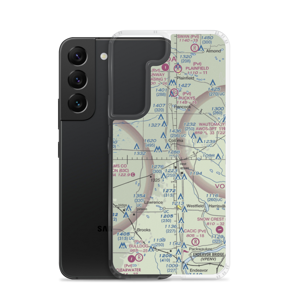 Rox Airport (WS09) VFR Sectional Samsung Case Samsung Galaxy S22 model shown