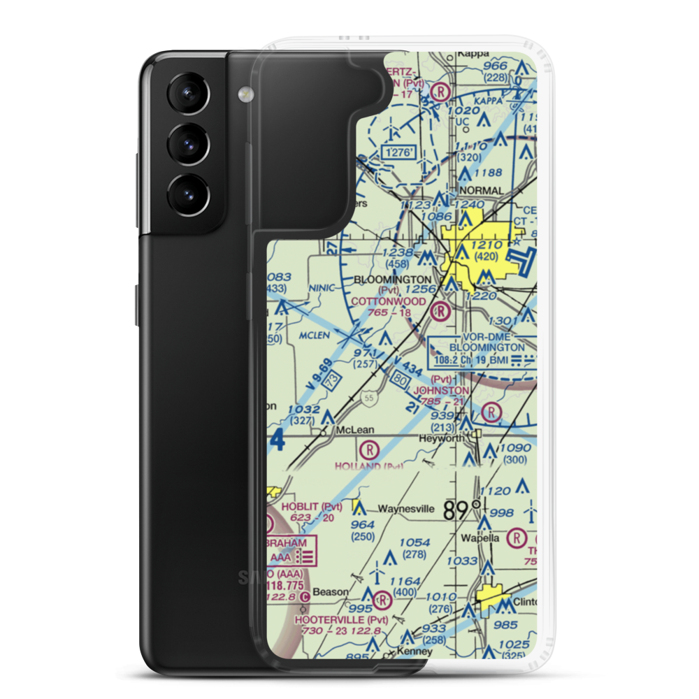 Roy Burden Restricted Landing Area (2LL3) VFR Sectional Samsung Case Samsung Galaxy S21 Plus model shown