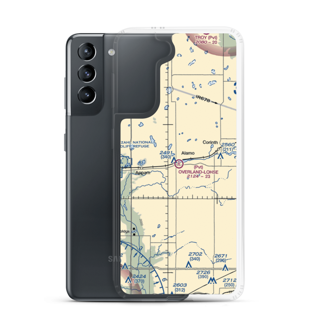 Roy Lohse Airport (NA92) VFR Sectional Samsung Case Samsung Galaxy S21 model shown
