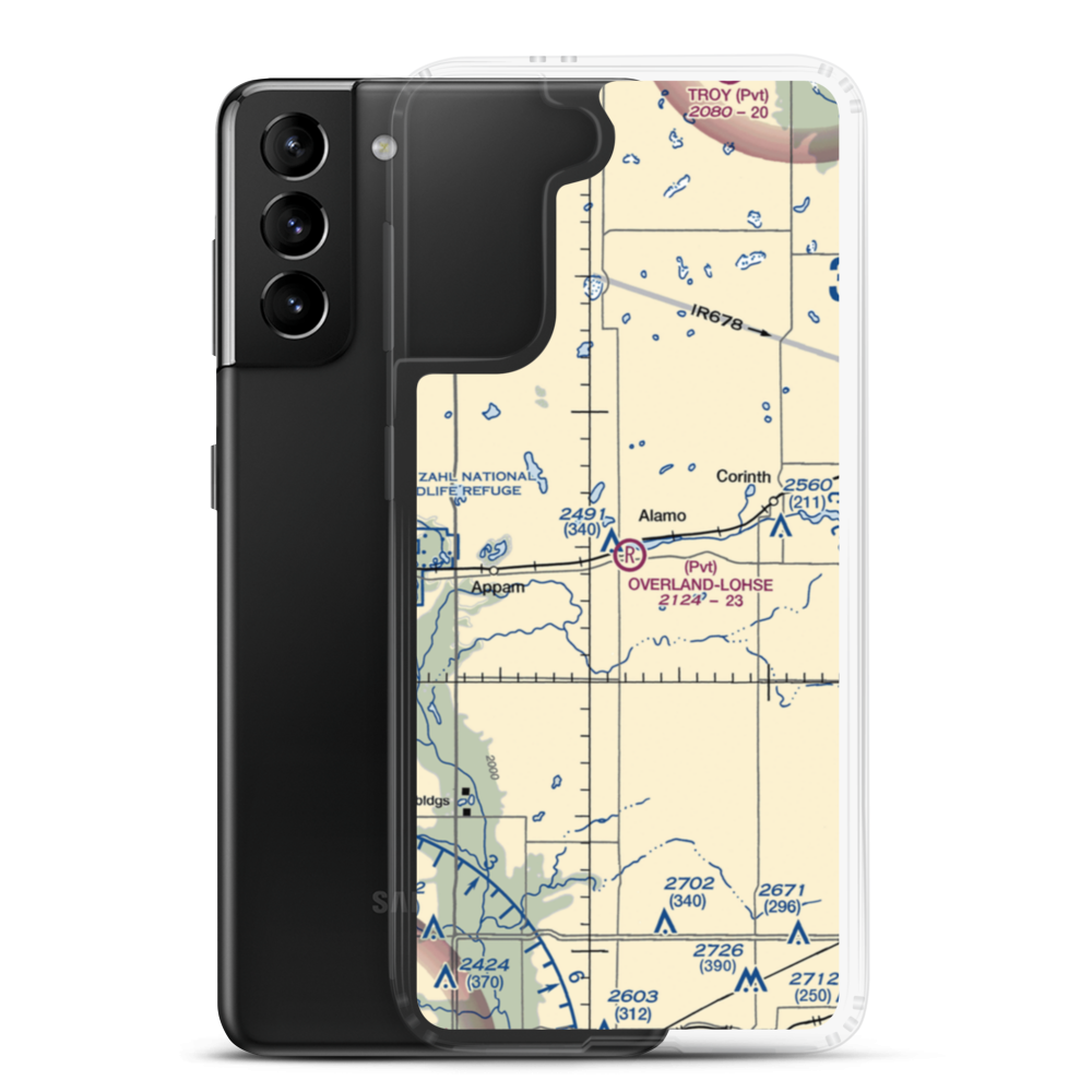 Roy Lohse Airport (NA92) VFR Sectional Samsung Case Samsung Galaxy S21 Plus model shown