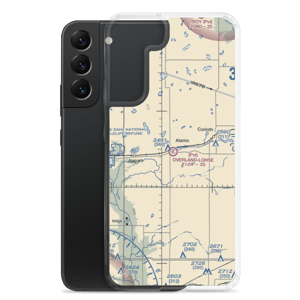 Roy Lohse Airport (NA92) VFR Sectional Samsung Case Samsung Galaxy S22 Plus model shown