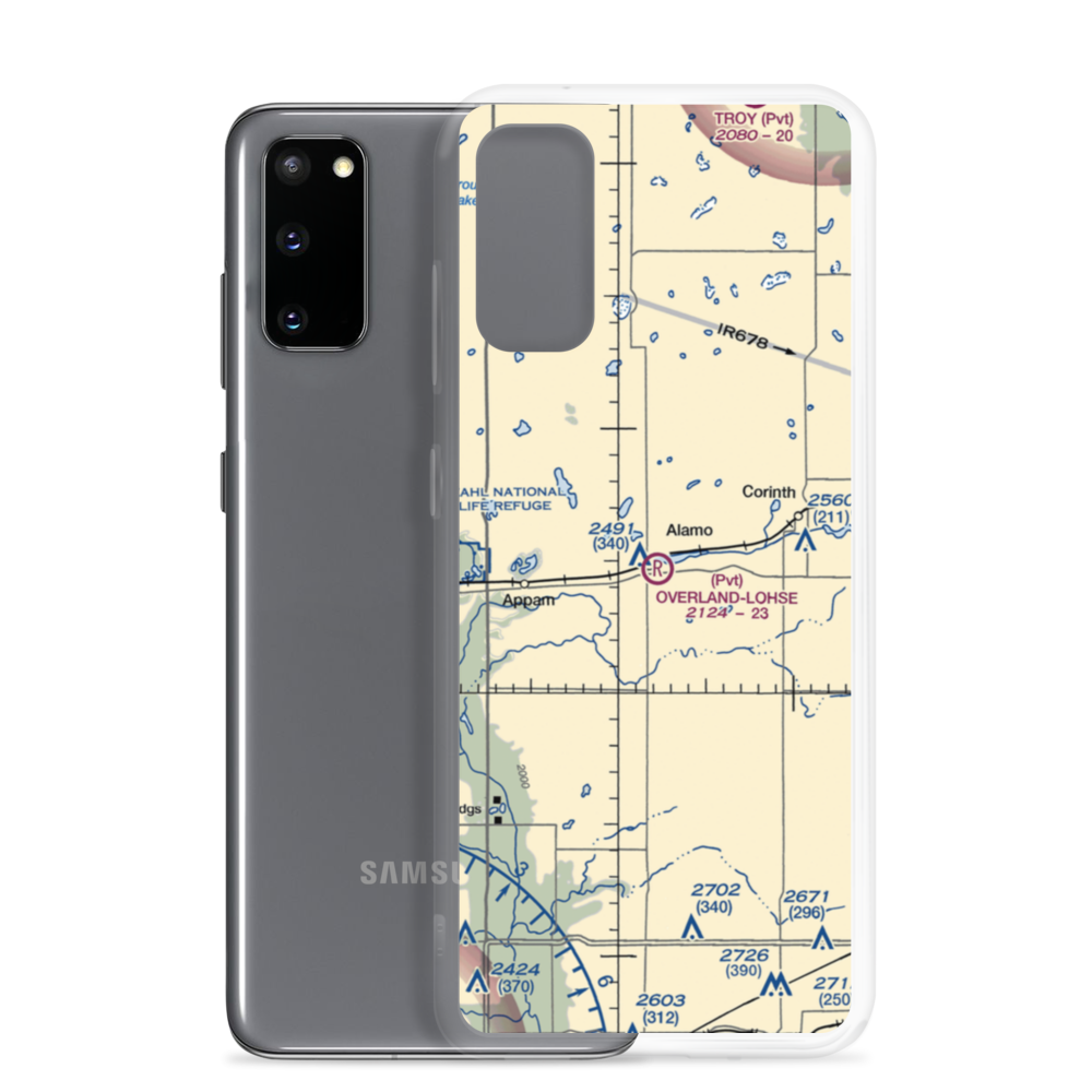 Roy Lohse Airport (NA92) VFR Sectional Samsung Case Samsung Galaxy S20 model shown
