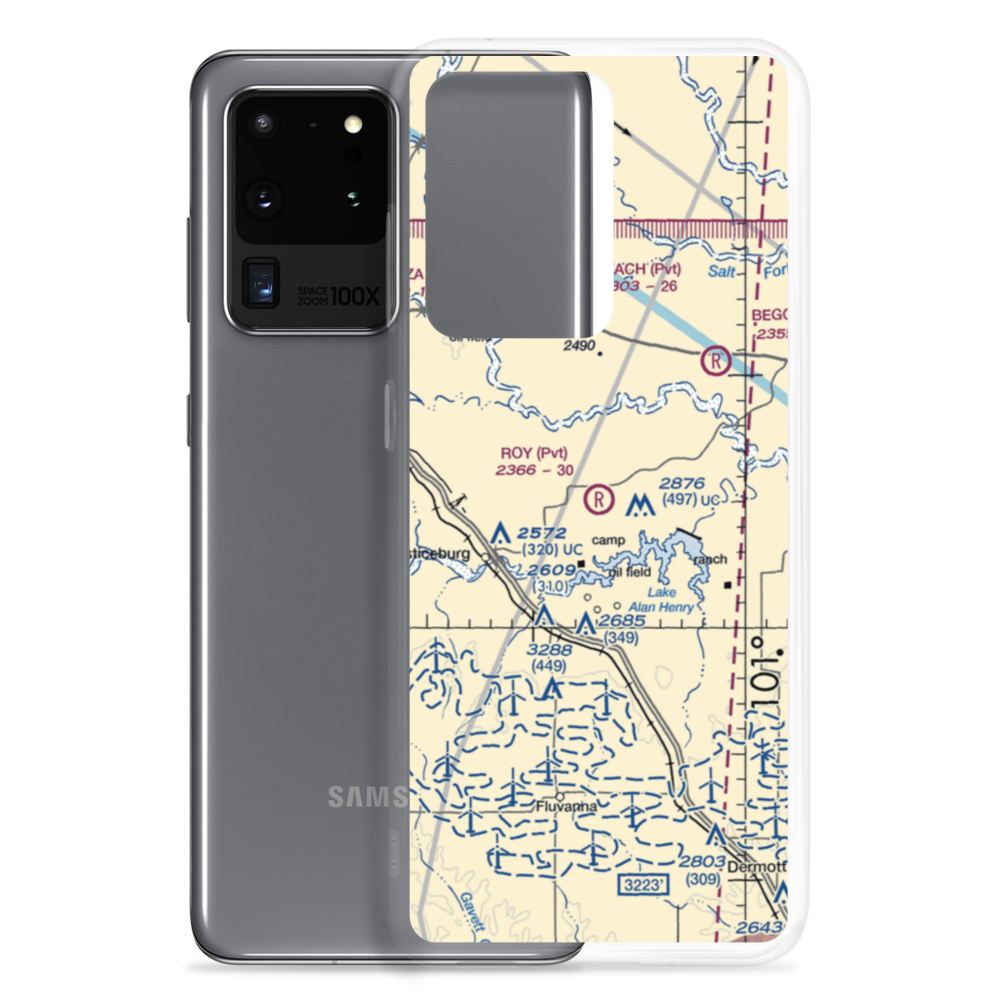 Roy Ranch Airport (TS21) VFR Sectional Samsung Case Samsung Galaxy S20 Ultra model shown