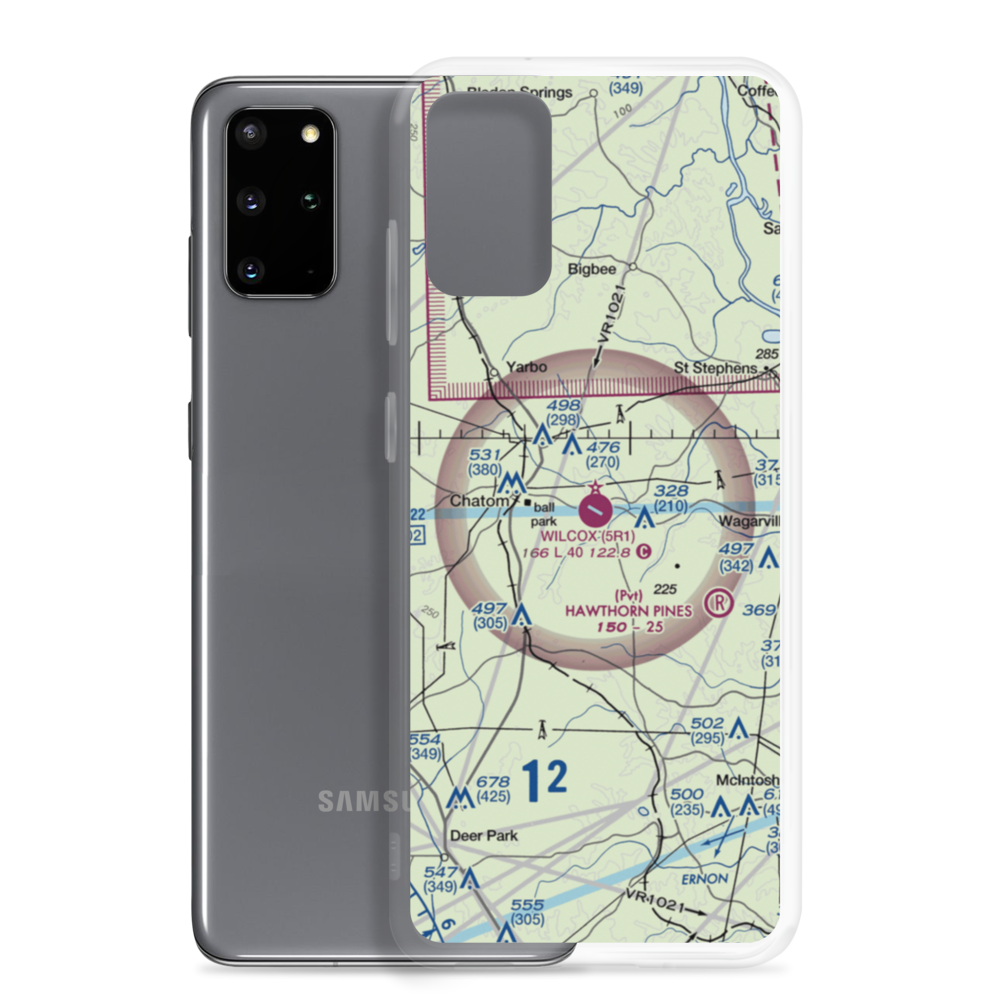 Roy Wilcox Airport (5R1) VFR Sectional Samsung Case Samsung Galaxy S20 Plus model shown