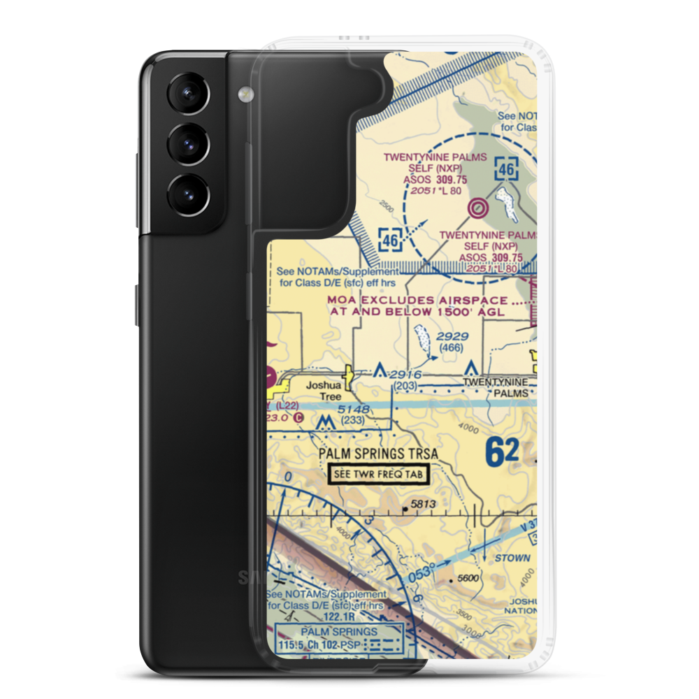 Roy Williams Airport (L80) VFR Sectional Samsung Case Samsung Galaxy S21 Plus model shown