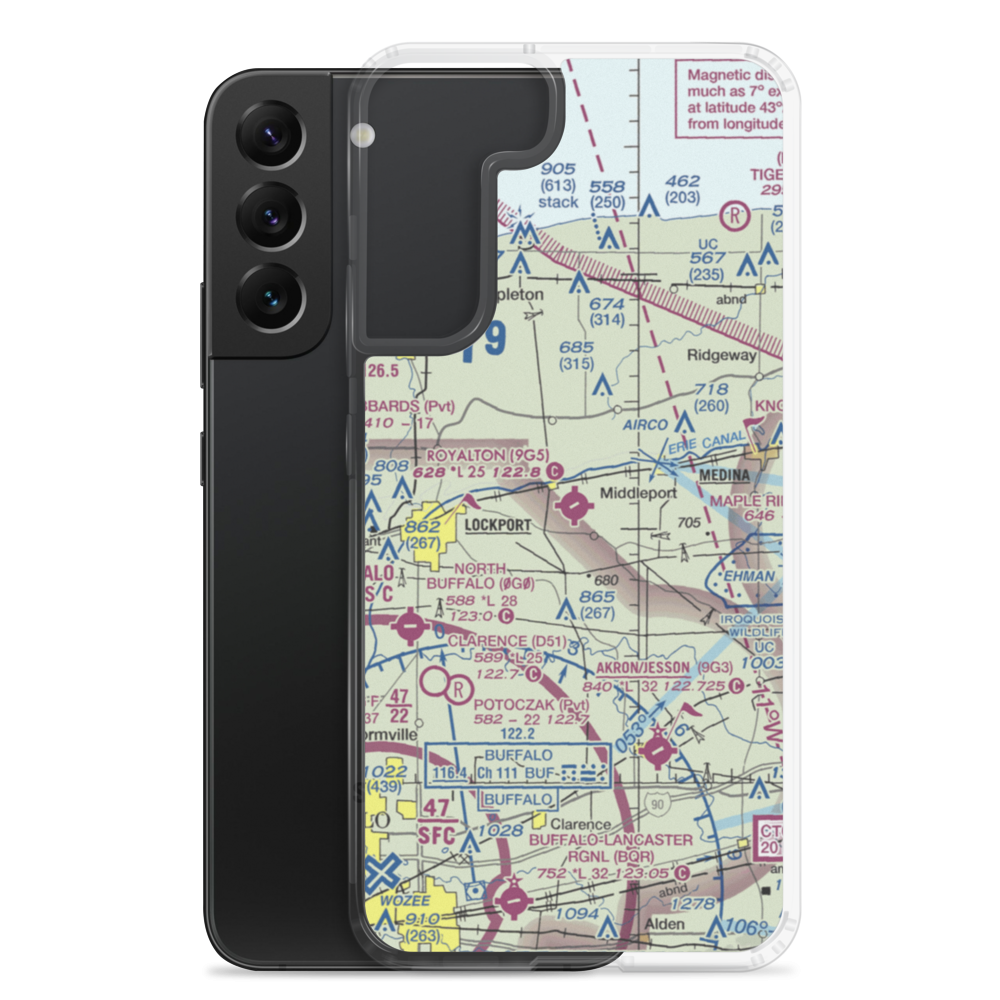 Royalton Airport (9G5) VFR Sectional Samsung Case Samsung Galaxy S22 Plus model shown