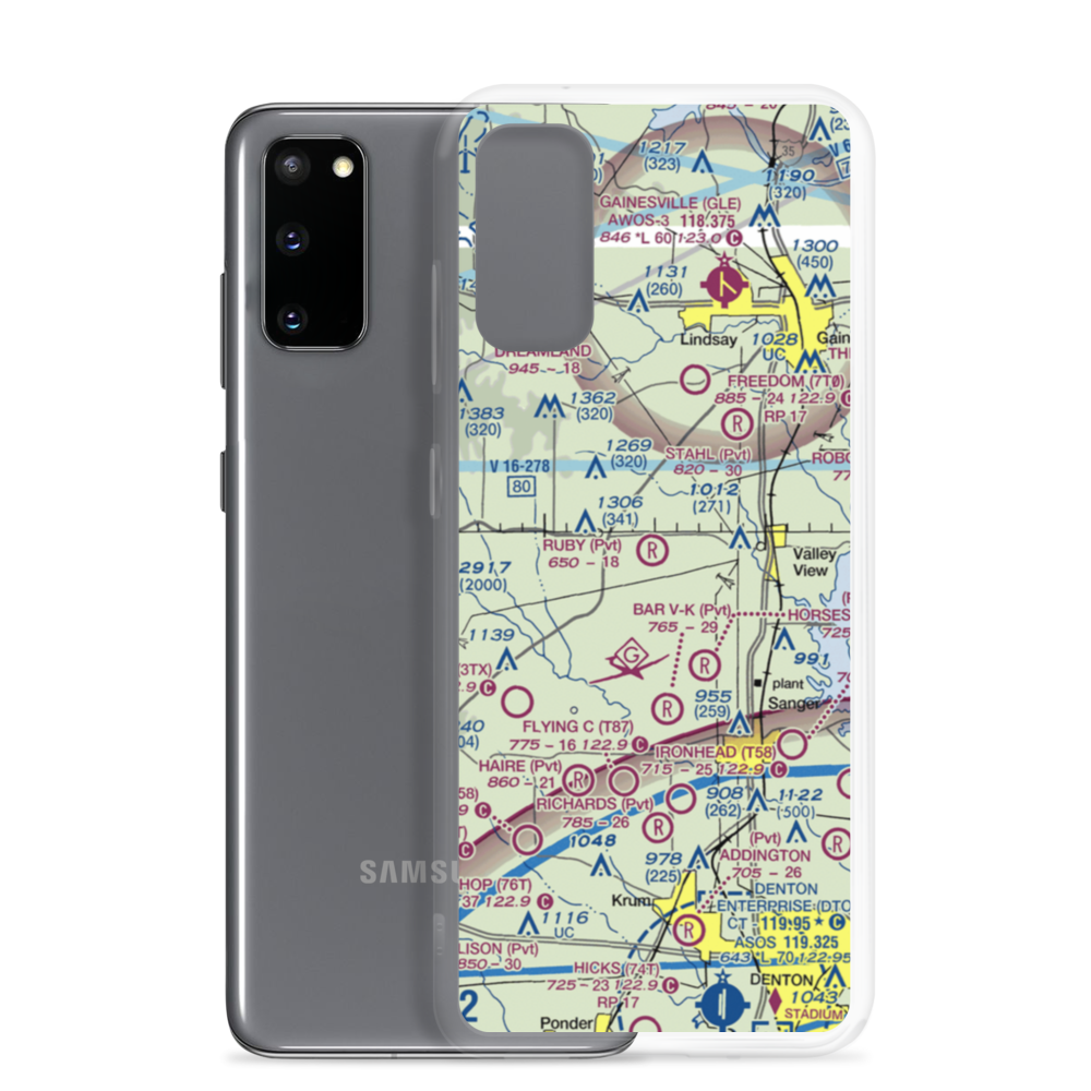 Ruby Field (TX39) VFR Sectional Samsung Case Samsung Galaxy S20 model shown
