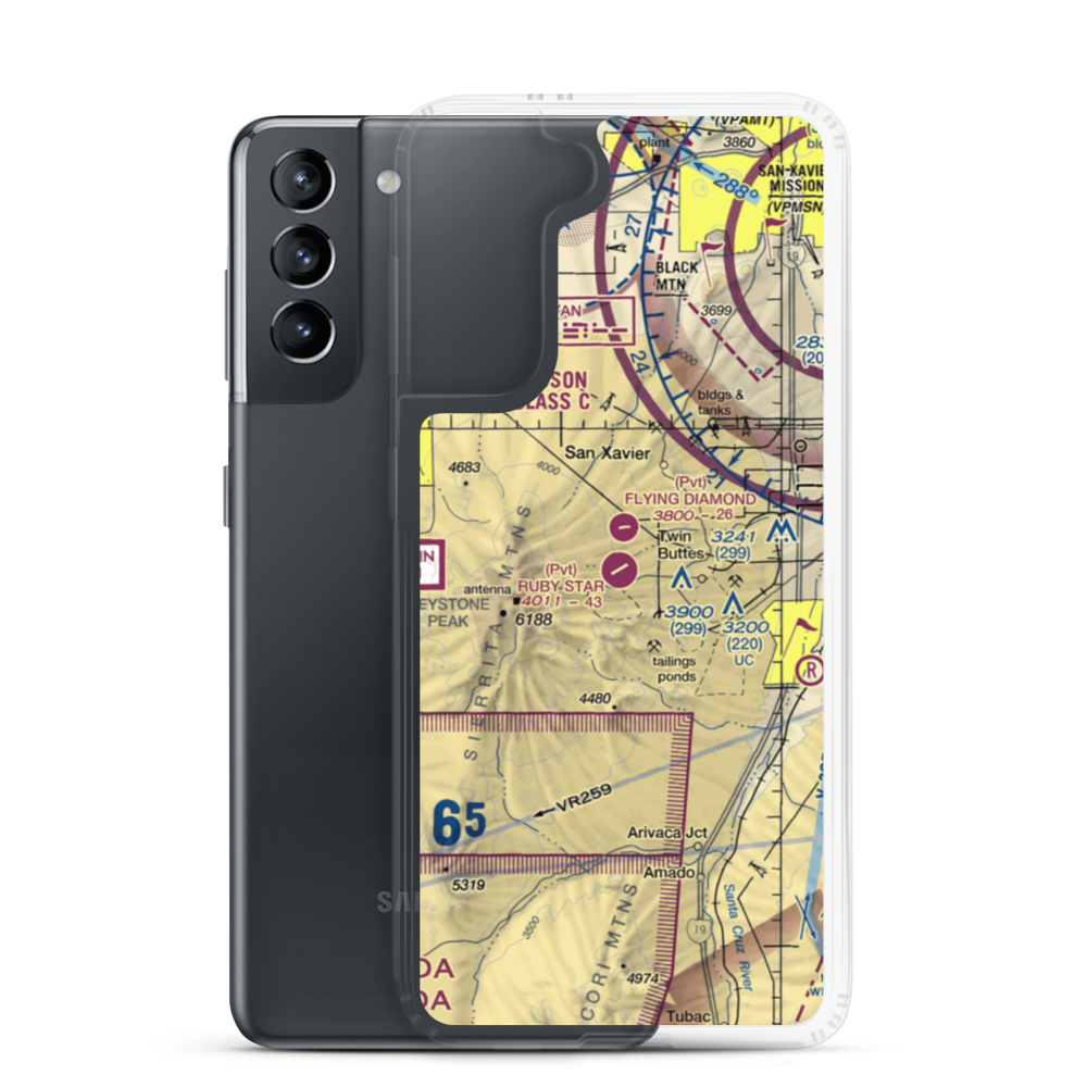 Ruby Star Airpark (14AZ) VFR Sectional Samsung Case Samsung Galaxy S21 model shown