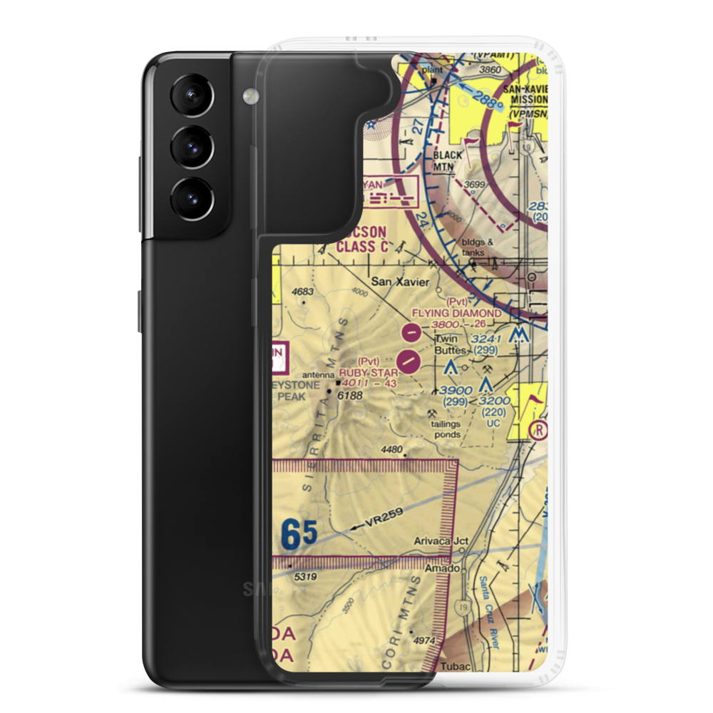 Ruby Star Airpark (14AZ) VFR Sectional Samsung Case Samsung Galaxy S21 Plus model shown