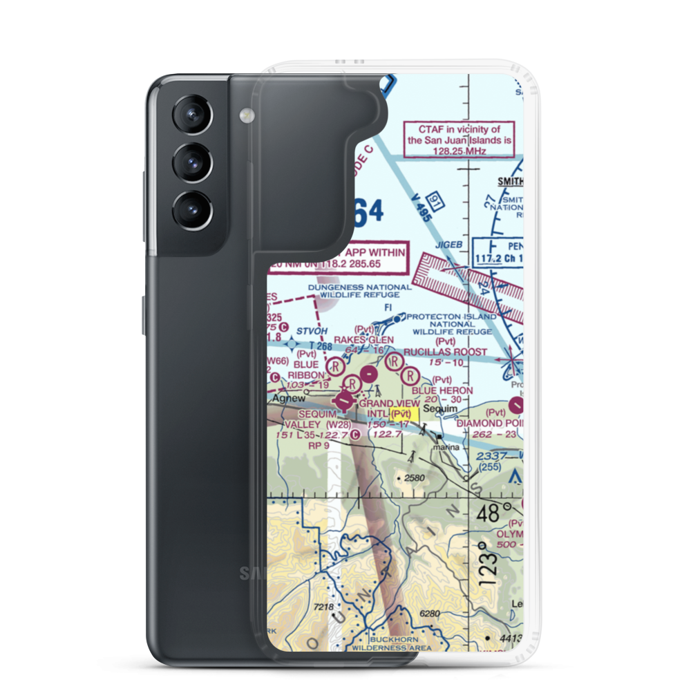 Rucilla's Roost Airport (0WN0) VFR Sectional Samsung Case Samsung Galaxy S21 model shown