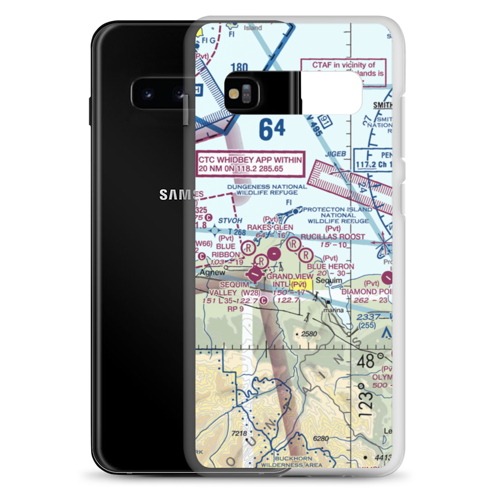 Rucilla's Roost Airport (0WN0) VFR Sectional Samsung Case Samsung Galaxy S10+ model shown