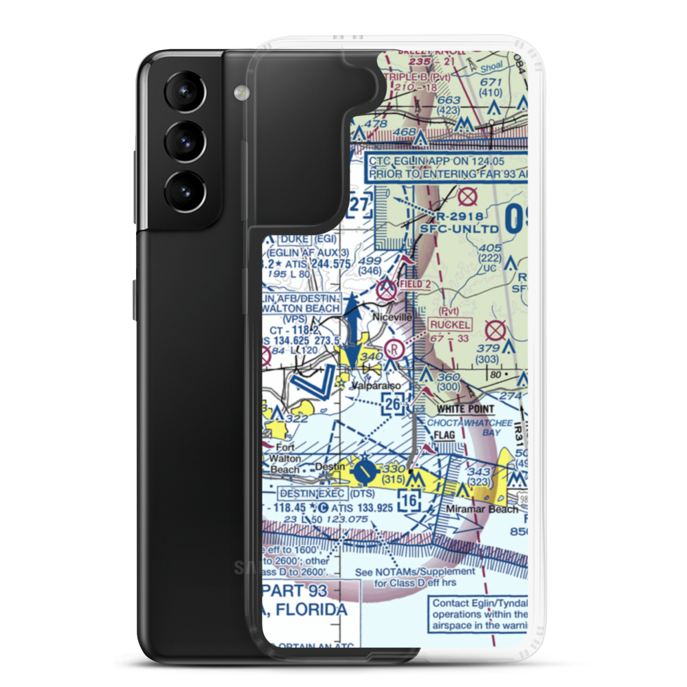 Ruckel Airport (FL17) VFR Sectional Samsung Case Samsung Galaxy S21 Plus model shown