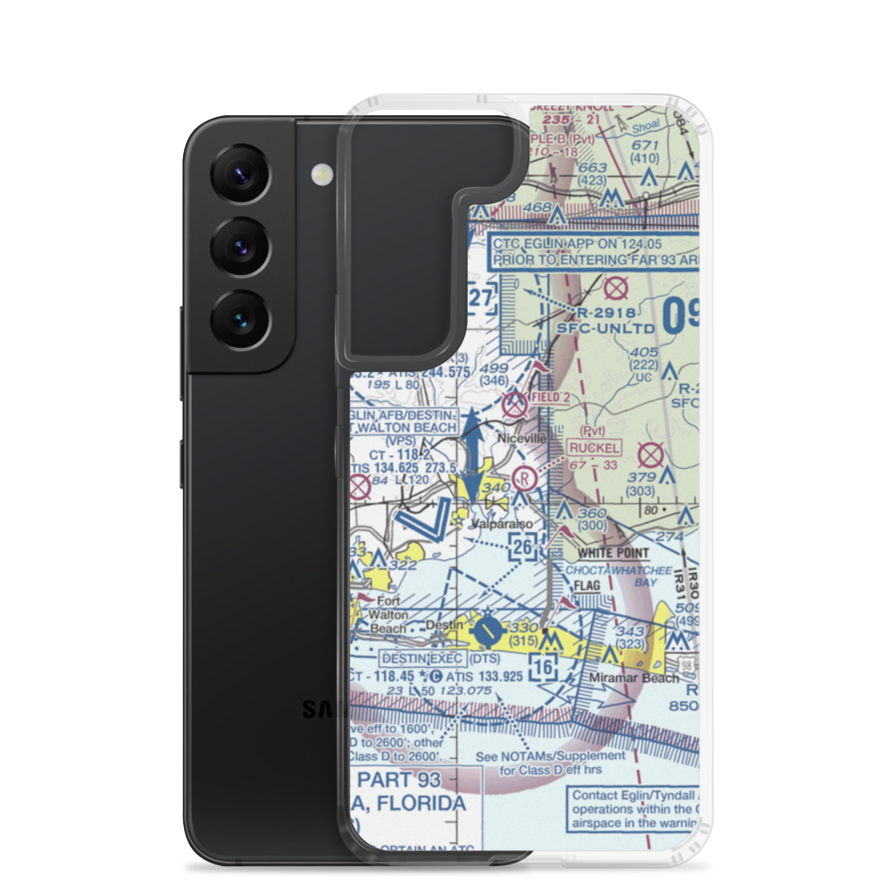 Ruckel Airport (FL17) VFR Sectional Samsung Case Samsung Galaxy S22 model shown