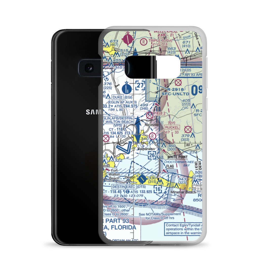 Ruckel Airport (FL17) VFR Sectional Samsung Case Samsung Galaxy S10e model shown
