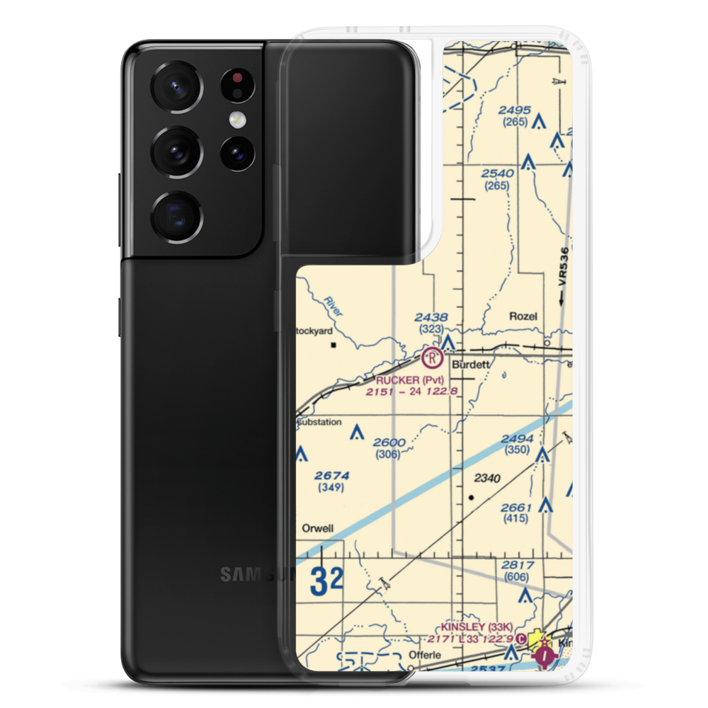 Rucker Airport (SN29) VFR Sectional Samsung Case Samsung Galaxy S21 Ultra model shown