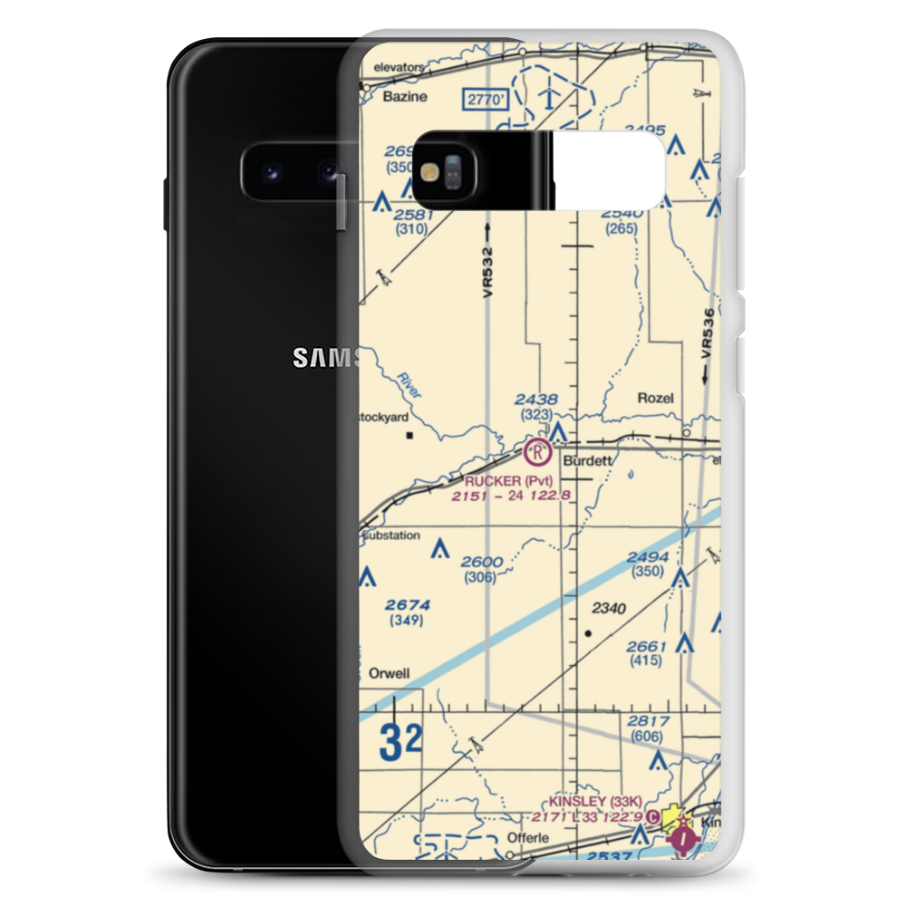 Rucker Airport (SN29) VFR Sectional Samsung Case Samsung Galaxy S10+ model shown
