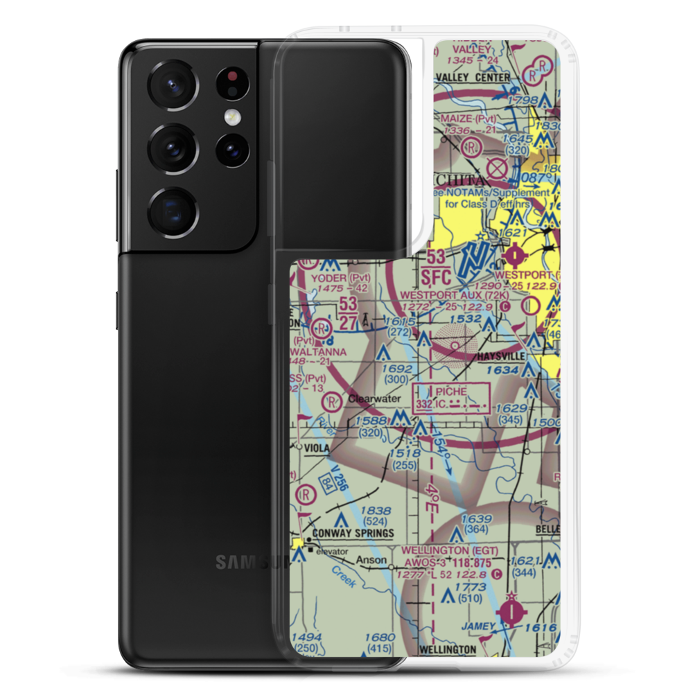 Rucker Airport (SN34) VFR Sectional Samsung Case Samsung Galaxy S21 Ultra model shown