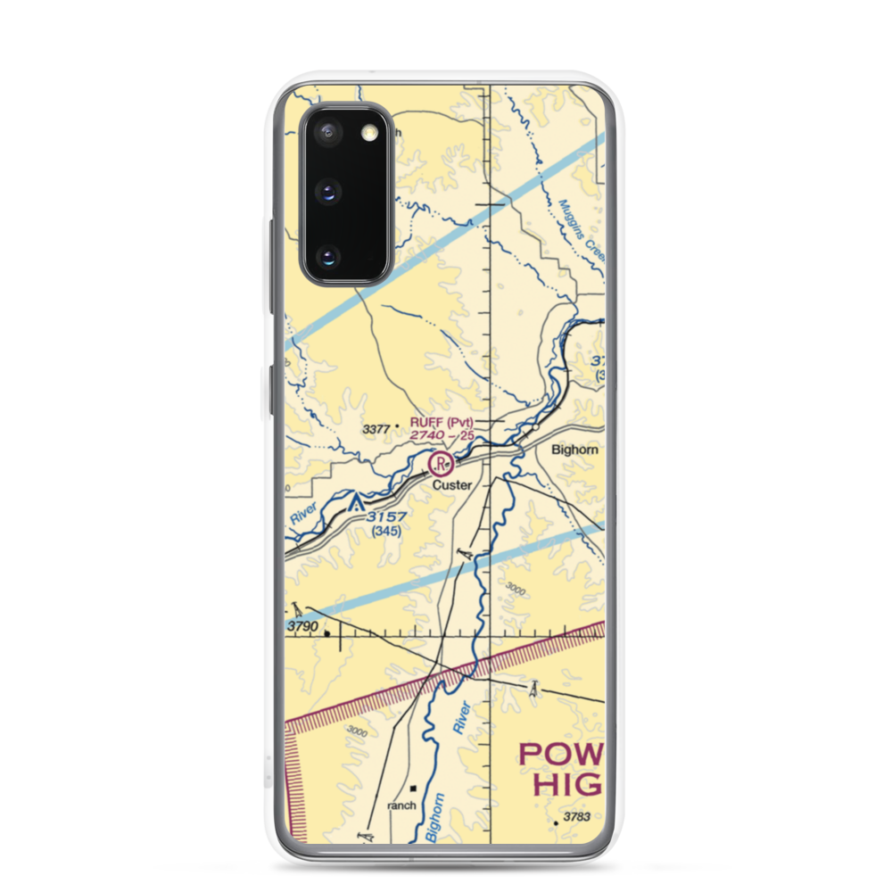 Ruff Airport (MT34) VFR Sectional Samsung Case Samsung Galaxy S20 model shown