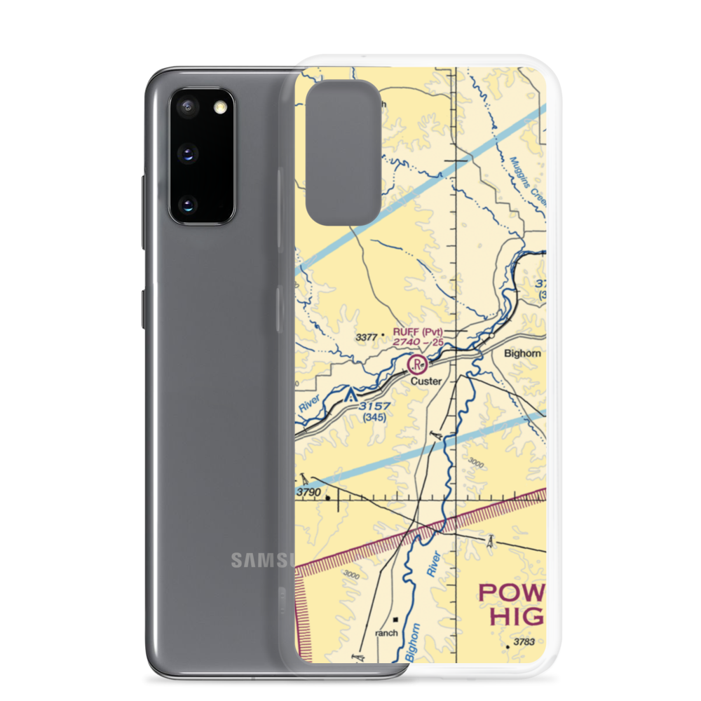 Ruff Airport (MT34) VFR Sectional Samsung Case Samsung Galaxy S20 model shown