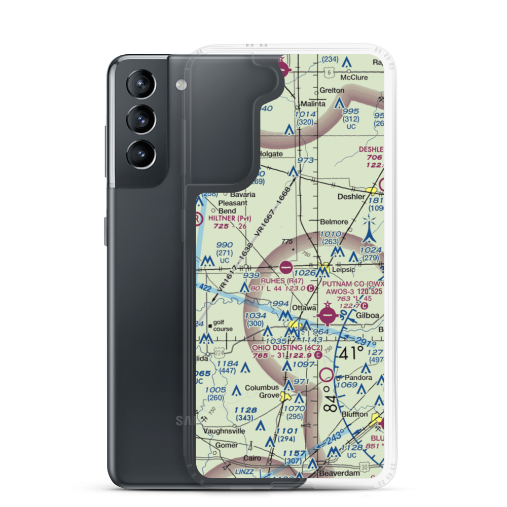 Ruhe's Airport (R47) VFR Sectional Samsung Case Samsung Galaxy S21 model shown