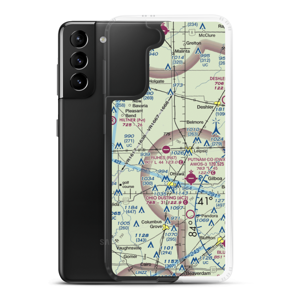 Ruhe's Airport (R47) VFR Sectional Samsung Case Samsung Galaxy S21 Plus model shown
