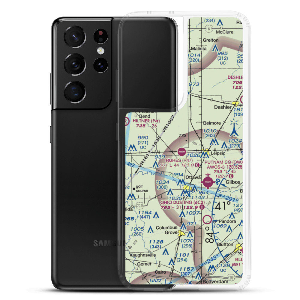 Ruhe's Airport (R47) VFR Sectional Samsung Case Samsung Galaxy S21 Ultra model shown