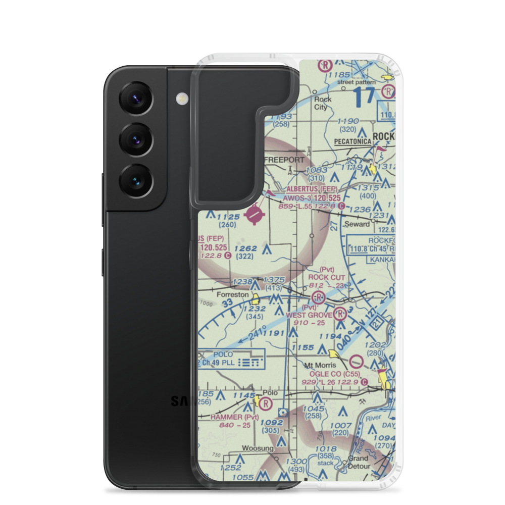 Rummel Restricted Landing Area (6IL3) VFR Sectional Samsung Case Samsung Galaxy S22 model shown