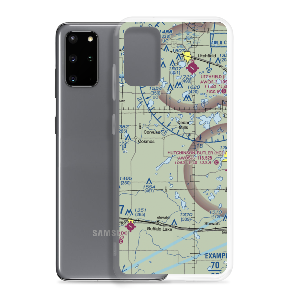Runke's Field (MN20) VFR Sectional Samsung Case Samsung Galaxy S20 Plus model shown