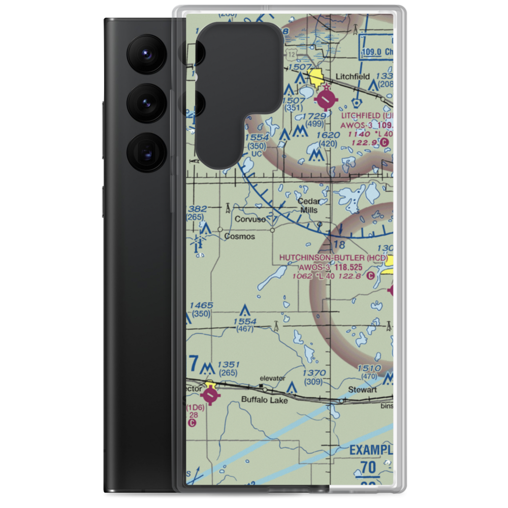 Runke's Field (MN20) VFR Sectional Samsung Case Samsung Galaxy S22 Ultra model shown