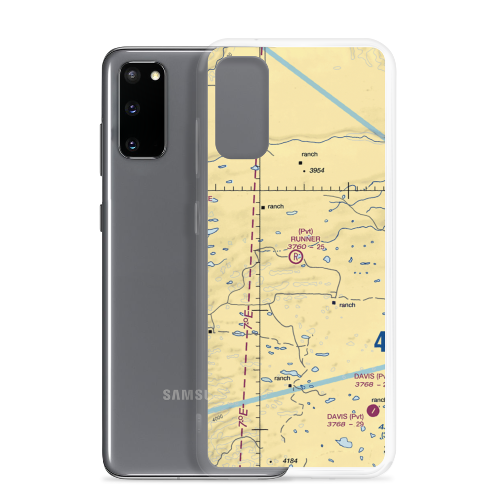 Runner Landing Area Airport (0NE1) VFR Sectional Samsung Case Samsung Galaxy S20 model shown