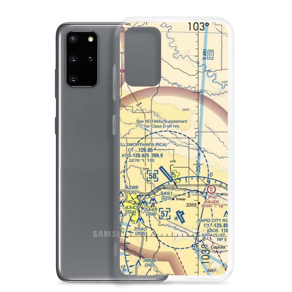 Running Colors Airport (3SD6) VFR Sectional Samsung Case Samsung Galaxy S20 Plus model shown