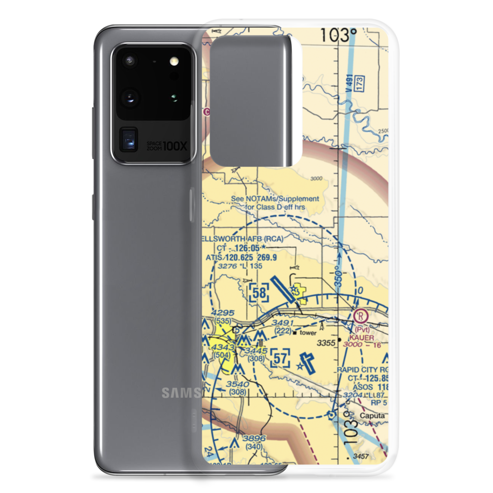 Running Colors Airport (3SD6) VFR Sectional Samsung Case Samsung Galaxy S20 Ultra model shown