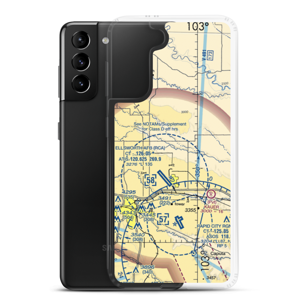 Running Colors Airport (3SD6) VFR Sectional Samsung Case Samsung Galaxy S21 Plus model shown
