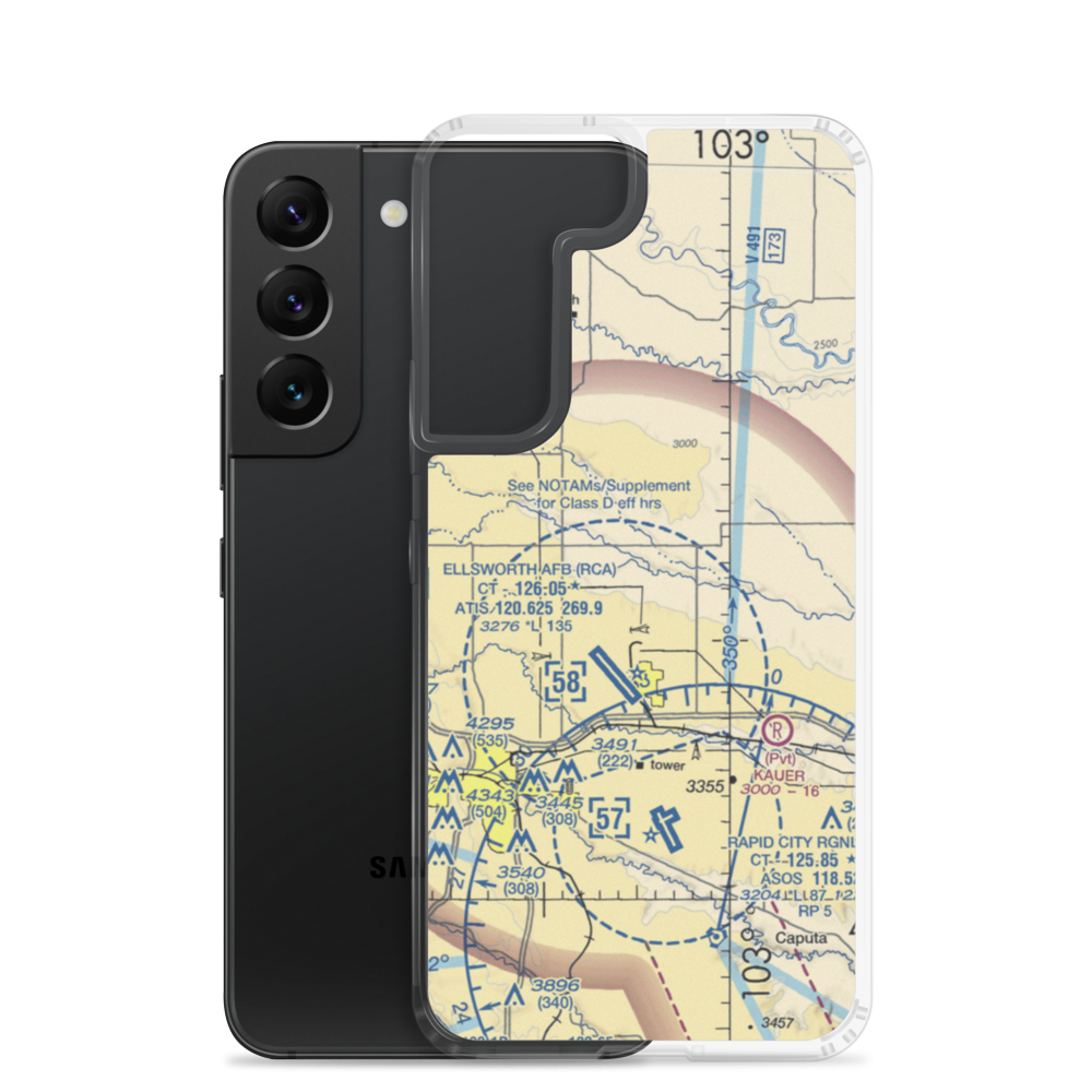 Running Colors Airport (3SD6) VFR Sectional Samsung Case Samsung Galaxy S22 model shown