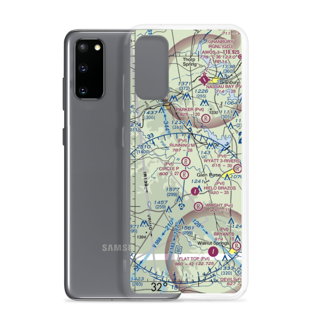 Running M Ranch Airport (09TE) VFR Sectional Samsung Case Samsung Galaxy S20 model shown
