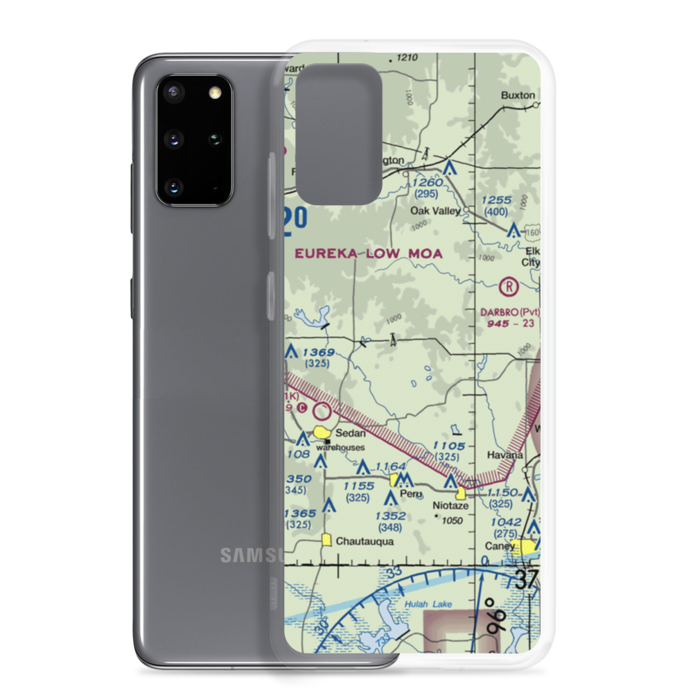 Rupp Airport (2KS0) VFR Sectional Samsung Case Samsung Galaxy S20 Plus model shown