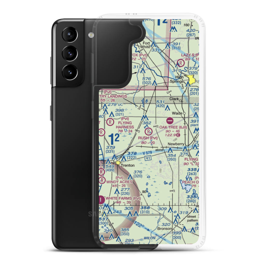 Rush Airport (35FD) VFR Sectional Samsung Case Samsung Galaxy S21 Plus model shown
