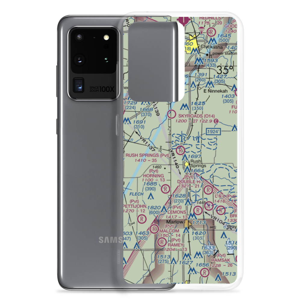 Rush Springs Airstrip (4OK2) VFR Sectional Samsung Case Samsung Galaxy S20 Ultra model shown