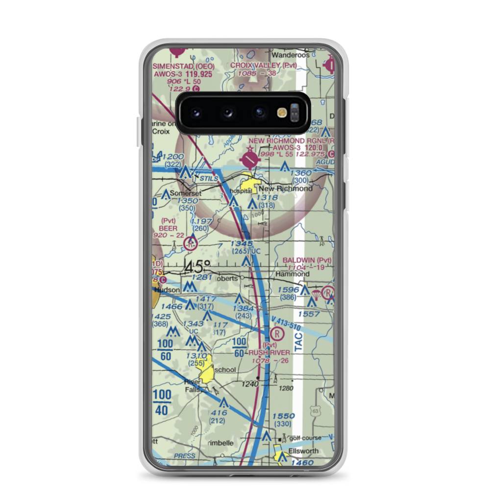 Rusmar Farms Airport (WS41) VFR Sectional Samsung Case Samsung Galaxy S10 model shown