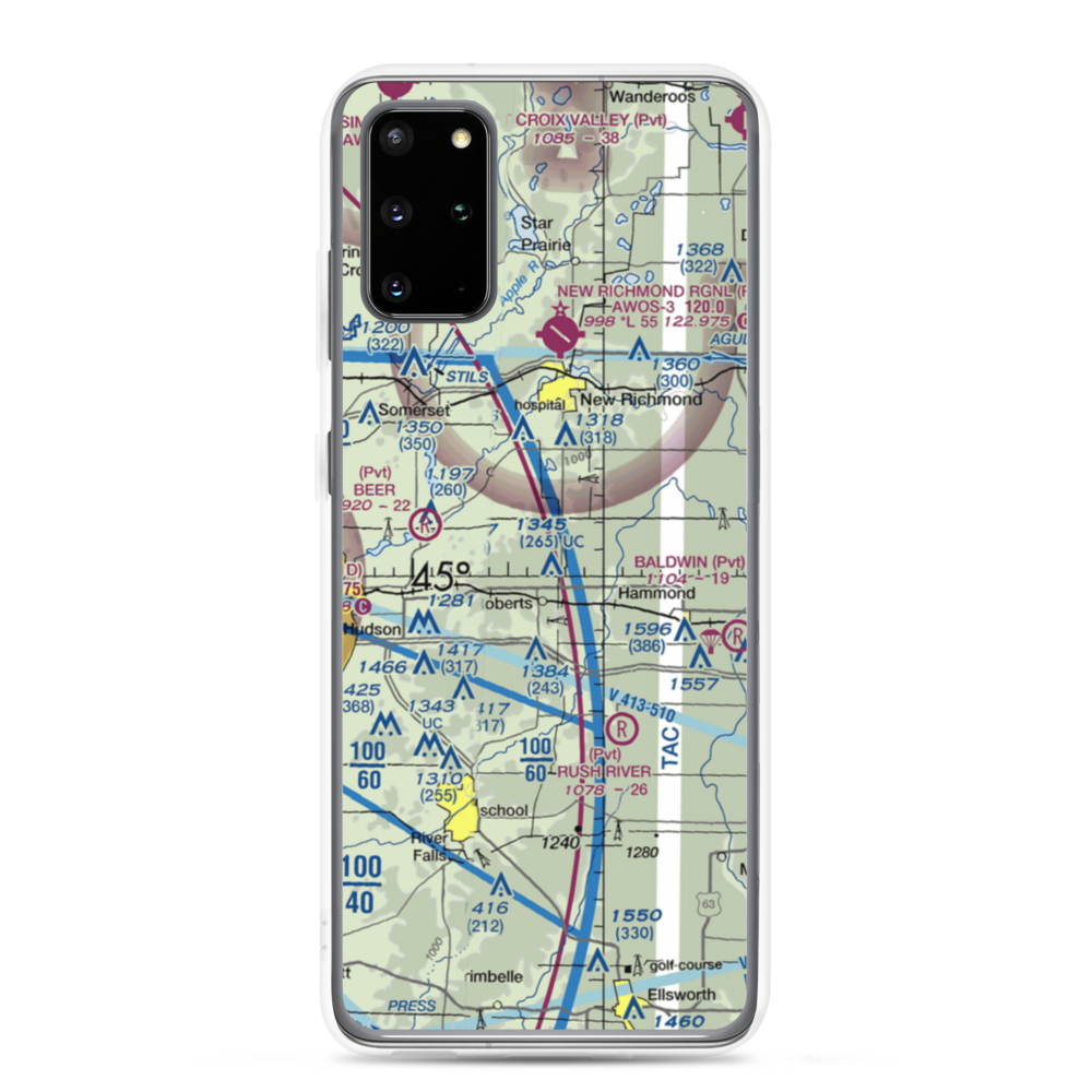 Rusmar Farms Airport (WS41) VFR Sectional Samsung Case Samsung Galaxy S20 Plus model shown