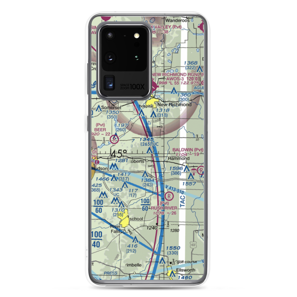 Rusmar Farms Airport (WS41) VFR Sectional Samsung Case Samsung Galaxy S20 Ultra model shown