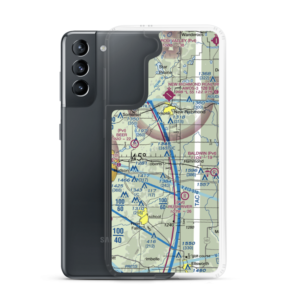 Rusmar Farms Airport (WS41) VFR Sectional Samsung Case Samsung Galaxy S21 model shown