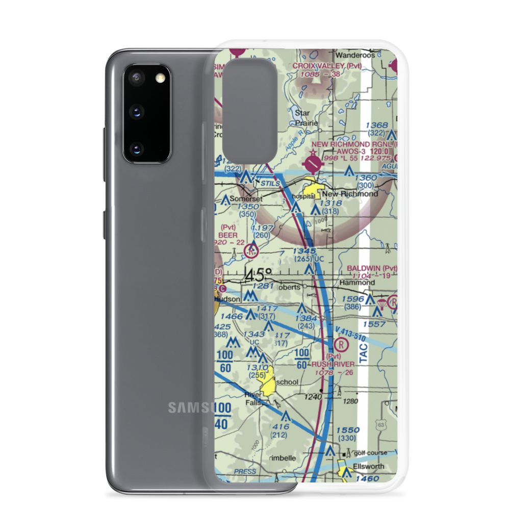 Rusmar Farms Airport (WS41) VFR Sectional Samsung Case Samsung Galaxy S20 model shown