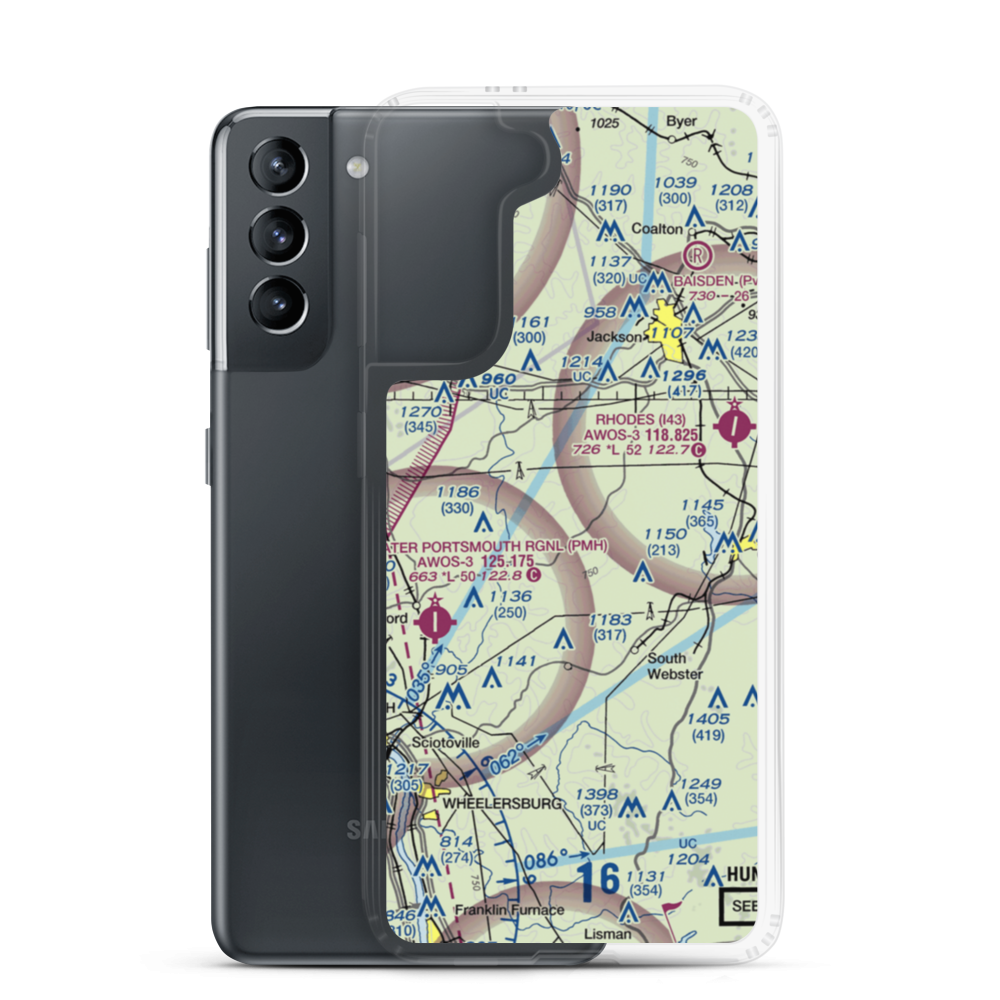 Russ Airport (OI82) VFR Sectional Samsung Case Samsung Galaxy S21 model shown