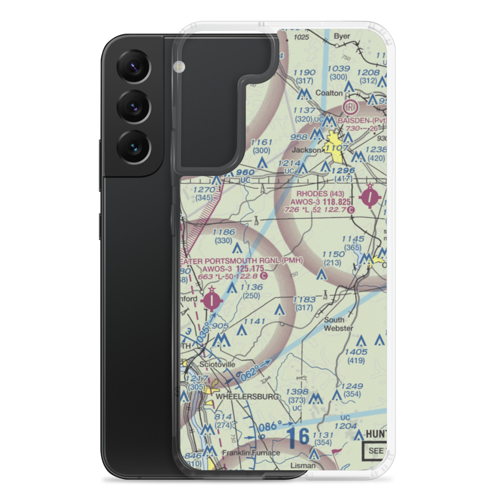 Russ Airport (OI82) VFR Sectional Samsung Case Samsung Galaxy S22 Plus model shown