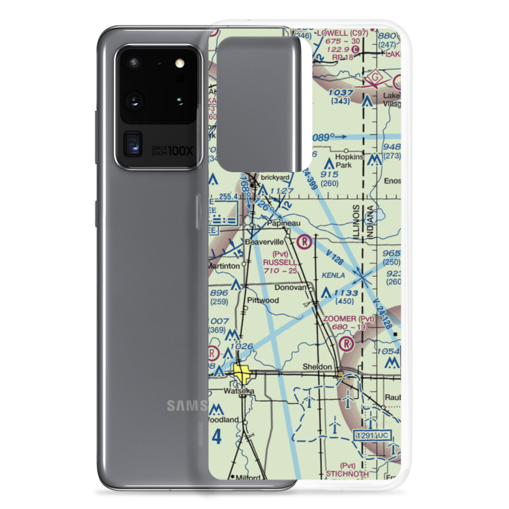 Russell Airport (IS52) VFR Sectional Samsung Case Samsung Galaxy S20 Ultra model shown