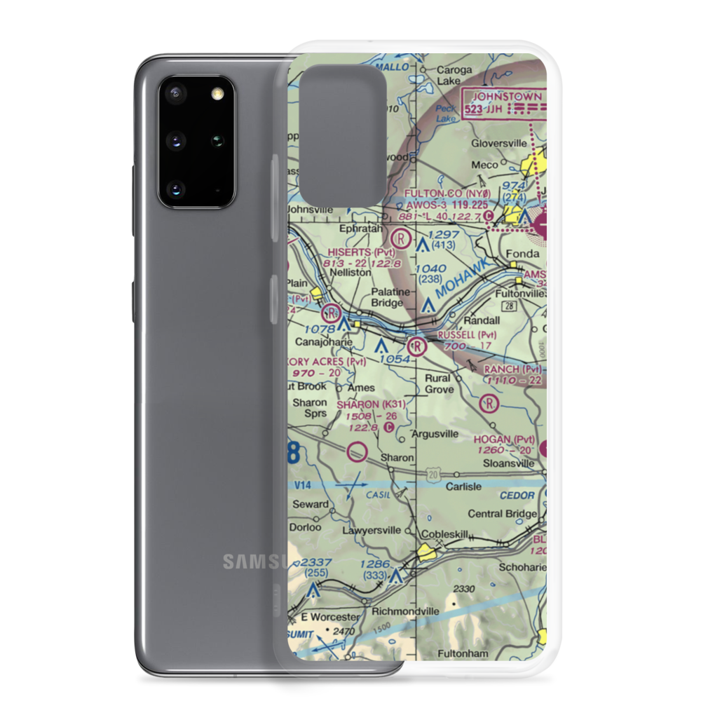 Russell Airport (NY51) VFR Sectional Samsung Case Samsung Galaxy S20 Plus model shown
