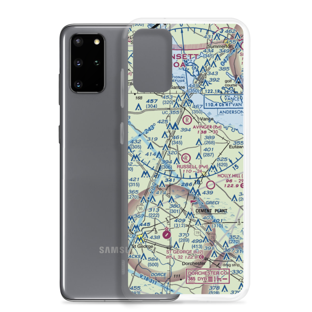 Russell Airport (SC17) VFR Sectional Samsung Case Samsung Galaxy S20 Plus model shown