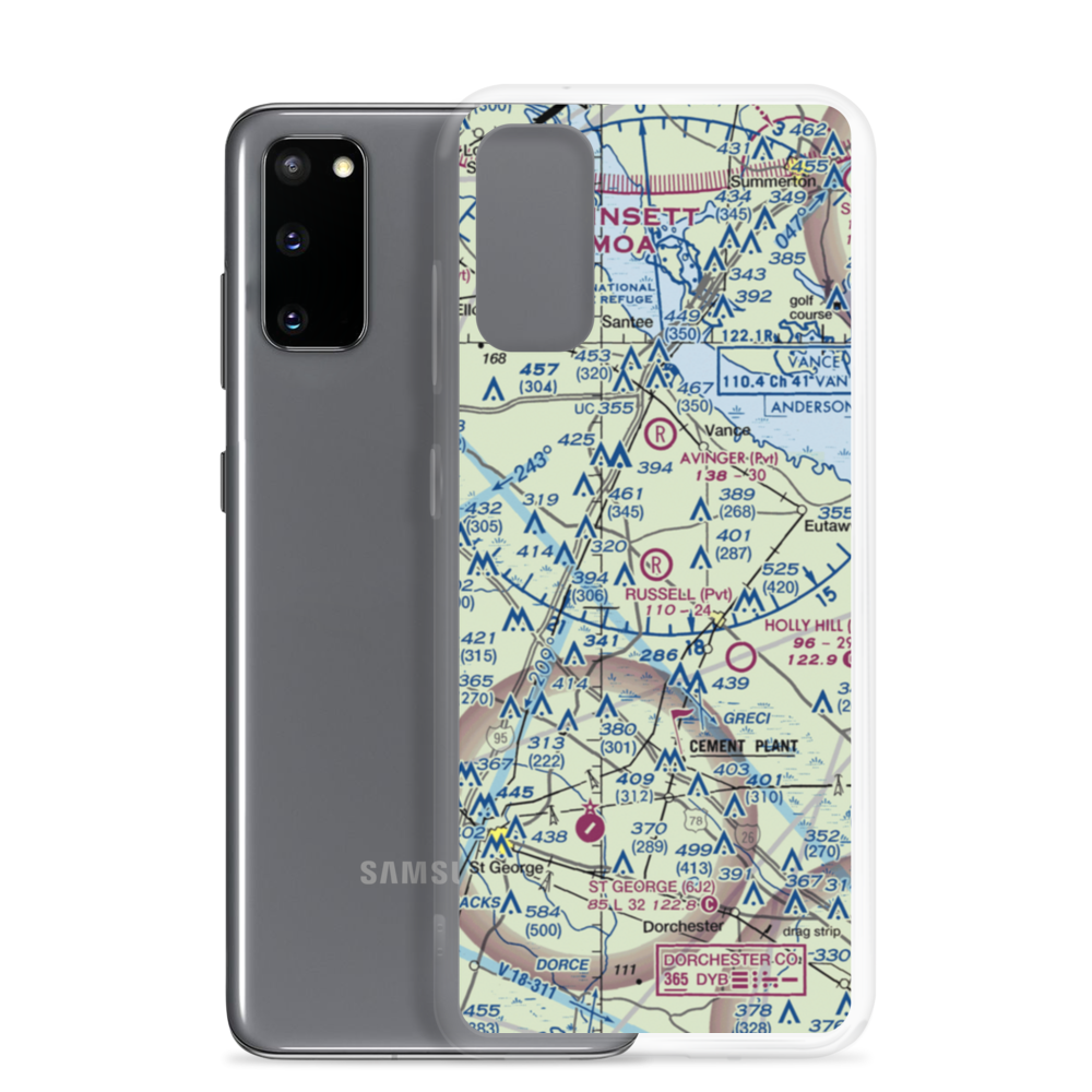 Russell Airport (SC17) VFR Sectional Samsung Case Samsung Galaxy S20 model shown