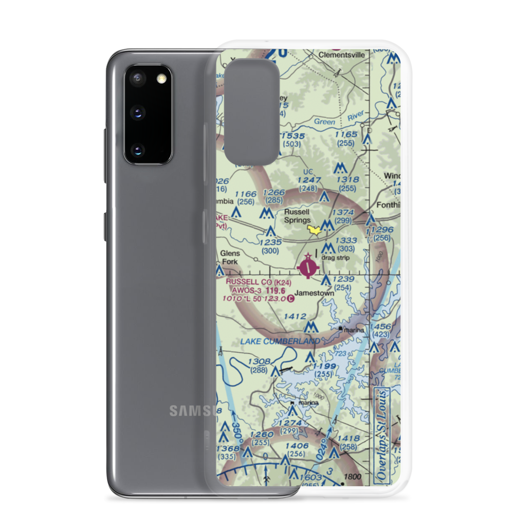 Russell County Airport (K24) VFR Sectional Samsung Case Samsung Galaxy S20 model shown